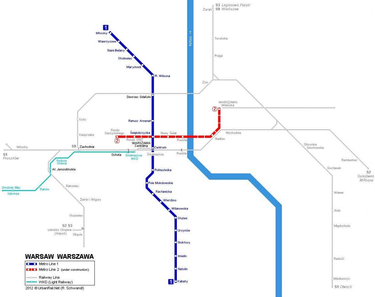خريطة مترو وارسو