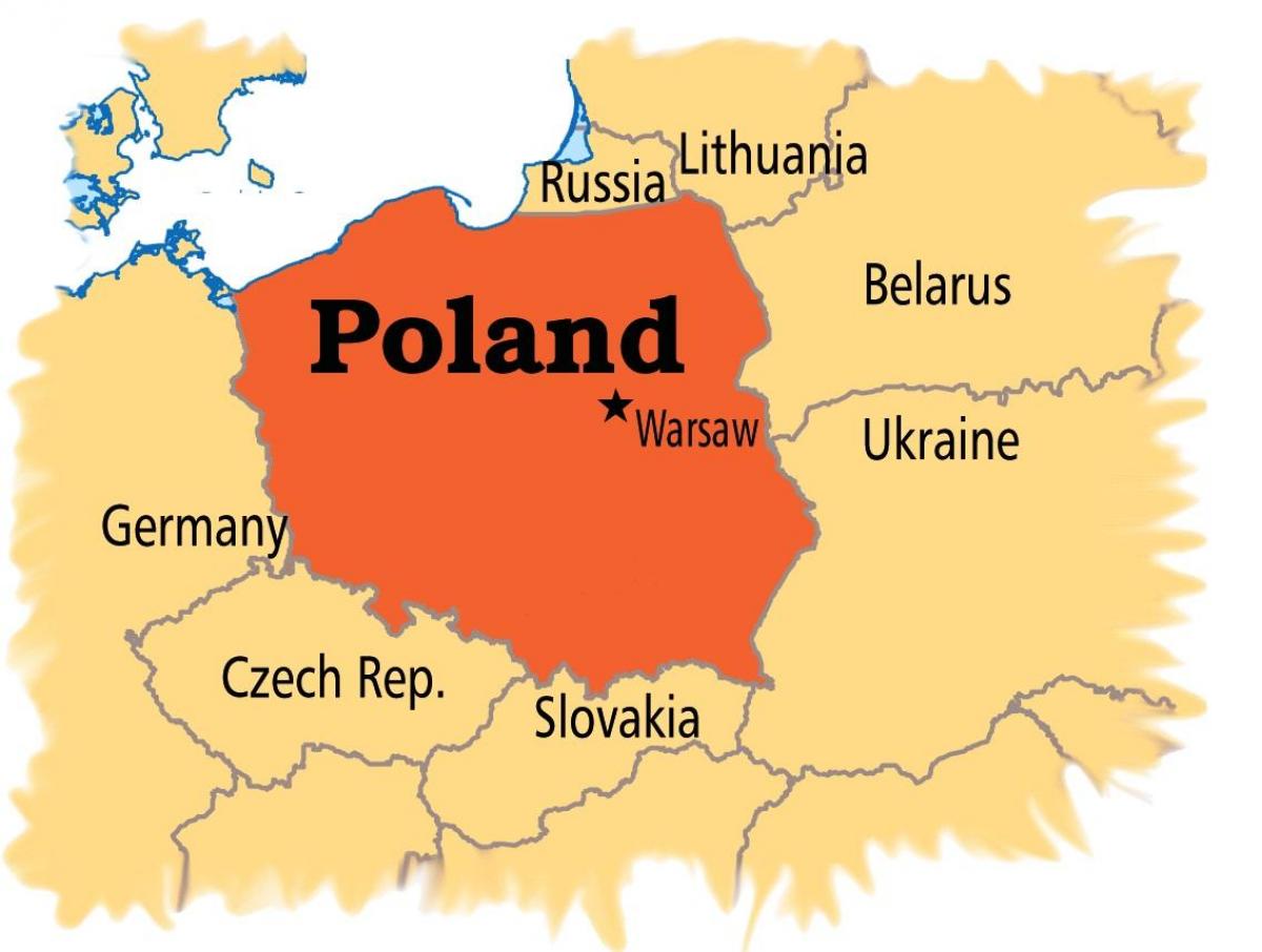 وارسو في الخريطة
