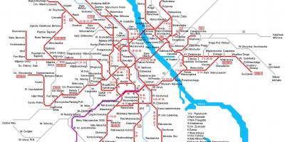 وارسو القطار خريطة