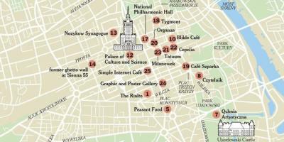مشاهدة المعالم السياحية في المدينة وارسو خريطة