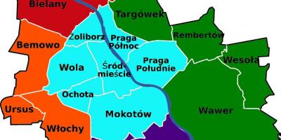 خريطة مناطق وارسو 